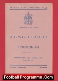 Dulwich Hamlet v Kingstonian 1947 – 1940s