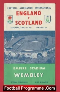 England v Scotland 1957 – Plus Song Sheet