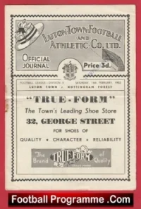 Luton Town v Nottingham Forest 1952