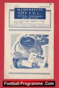 Manchester City v Manchester United 1947 – Man City 1940’s