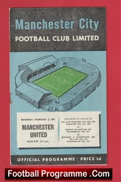 Manchester City v Manchester United 1957 - Man City v Man Utd 57 - football programme
