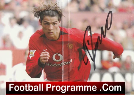 Manchester United Cristiano Ronaldo Small Square DVD Card 2005 - Boxed + Signed - Image 2