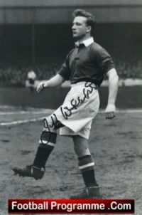 Manchester United Jeff Whitefoot Autograph Signed Picture Man Utd 1940s