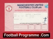 Manchester United v Benfica 1993 – Football Match Ticket