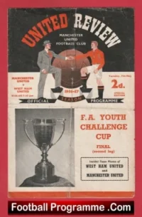 Manchester United v West Ham United 1957 – Man Utd Youth Cup Final 57