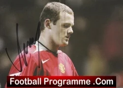 Manchester United Wayne Rooney Small Square DVD Card 2005 - Boxed + Signed - football programme