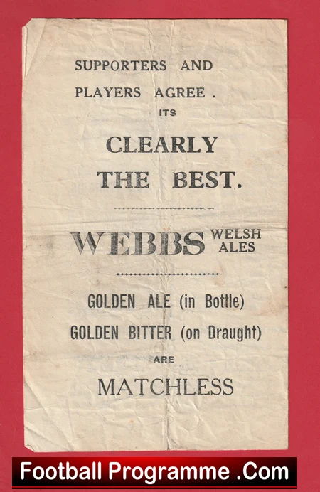 Newbridge Rugby v Cross Keys 1946 - 1940s Rugby Programme - Image 5