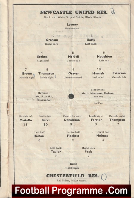 Newcastle United v Chesterfield 1950 - Reserves Match - Image 3