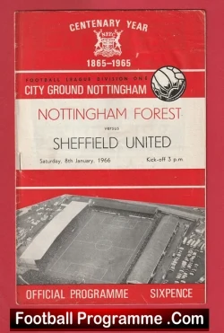 Nottingham Forest v Sheffield United 1966 - football programme