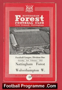 Nottingham Forest v Wolves 1963 - football programme