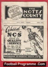 Notts County v Reading 1949 – 1940s