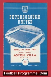 Peterborough United v Aston Villa 1966