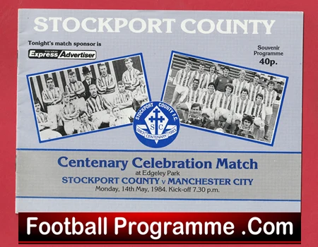 Stockport County v Manchester City 1984 - Friendly Match - Image 2