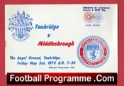 Tonbridge v Middlesbrough 1974 – Friendly at Angel Ground