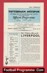 Tottenham Hotspur v Liverpool 1964