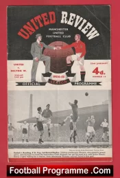 Manchester United v Bolton Wanderers 1955 – Man Utd Programme