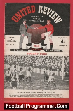  Manchester City v Sheffield Wednesday 1946 - 1940s Man City Football Programme .COM Football Programmes Memorabilia