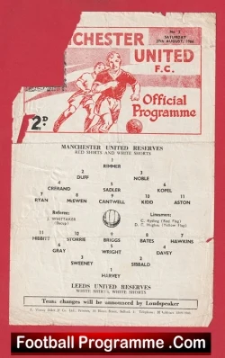  Manchester United v Wolves 1966 - Reserves Match + Brian Kidd Football Programme .COM Football Programmes Memorabilia