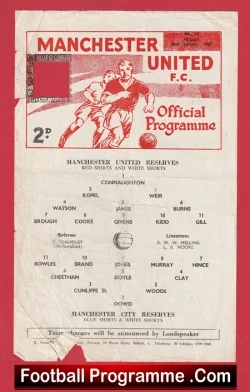  Manchester United v Wolves 1966 - Reserves Match + Brian Kidd Football Programme .COM Football Programmes Memorabilia