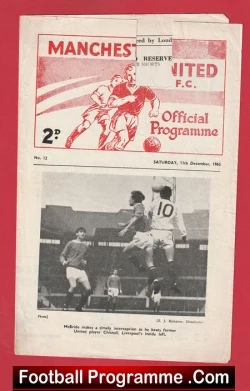  Manchester United v Huddersfield Town 1965 - Reserves Brian Kidd Football Programme .COM Football Programmes Memorabilia