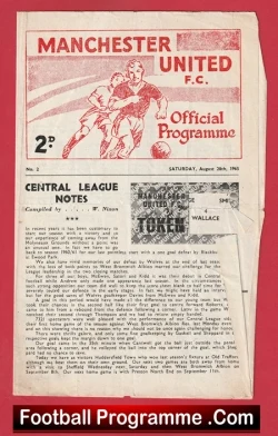  Manchester United v Everton 1965 - Man Utd Reserves Brian Kidd Football Programme .COM Football Programmes Memorabilia