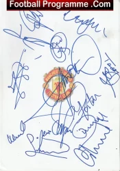 Manchester United – Multi Autographed Signed Sheet