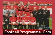 Manchester United – Multi Autographed Signed Denis Irwin + R Johnson