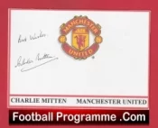 Manchester United Charlie Mitten Autograph Signed Sheet Card