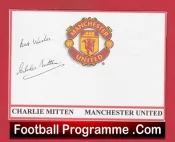 Manchester United Charlie Mitten Autograph Signed Sheet Card