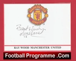  Manchester United Ken Morgans Autograph Signed Sheet Card Football Programme .COM Football Programmes Memorabilia