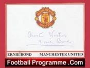 Manchester United Ken Morgans Autograph Signed Sheet Card