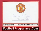 Manchester United Ken Morgans Autograph Signed Sheet Card