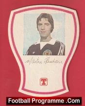Manchester United Martin Buchan Autograph Signed Tennents Beer Mat