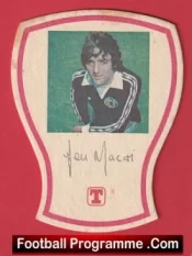 Manchester United Lou Macari Autograph Signed Tennents Beer Mat