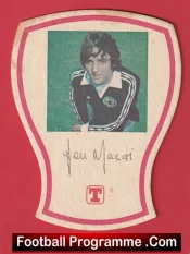 Manchester United Lou Macari Autograph Signed Tennents Beer Mat