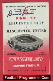 Manchester United v Leicester City 1963 Cup Final Signed Denis Law