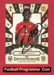 Manchester United Kobbie Mainoo Autograph Signed Football Card Man Utd