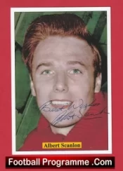 Manchester United Albert Scanlon Autographed Signed Football Card Man Utd