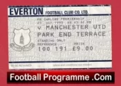 Everton v Manchester United 1993 – Football Ticket