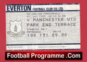 Everton v Manchester United 1993 – Football Ticket