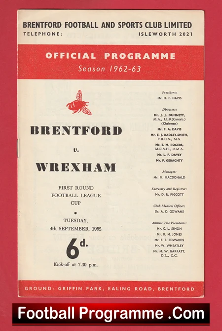 Brentford v Wrexham 1962 - Image 2