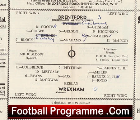 Brentford v Wrexham 1962 - Image 3