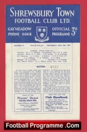 Shrewsbury Town v Watford 1956