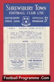 Shrewsbury Town v Watford 1956