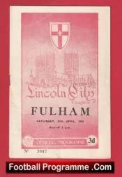 Lincoln City v Fulham 1954 – 1950’s