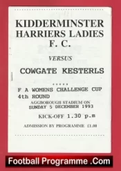 Kidderminster Harriers Ladies v Cowgate Kestrels 1993 – Womens Football
