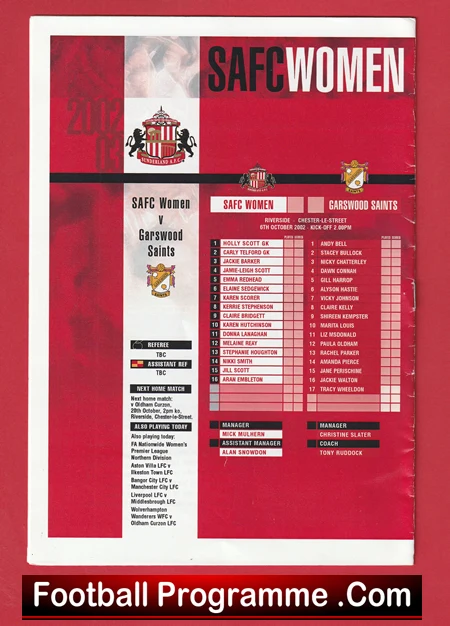 Sunderland Ladies v Garswood Saints 2002 - Womens Football - Image 3