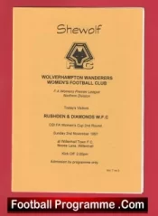 Wolverhampton Ladies v Rushden Diamonds 1997 – Womens Football