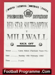 Red Star Southampton Ladies v Millwall 1993 – Womens Football