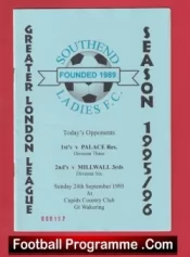 Southend Ladies v Millwall 1995 – Womens Football